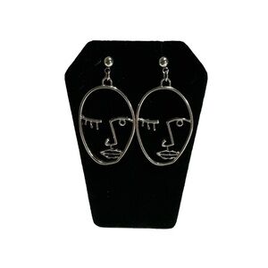 Abstract Picasso Wink Face Earrings